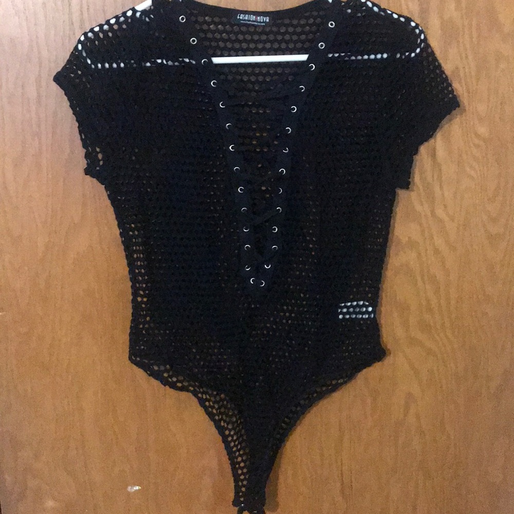Fishnet leotard